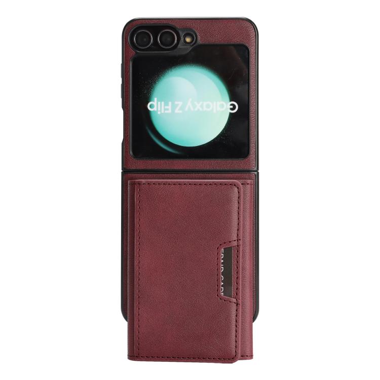 For Samsung Galaxy Z Flip6 / Flip7 FE Kalebol Strong Magnetic MagSafe Tri-Fold Wallet Leather Phone Case