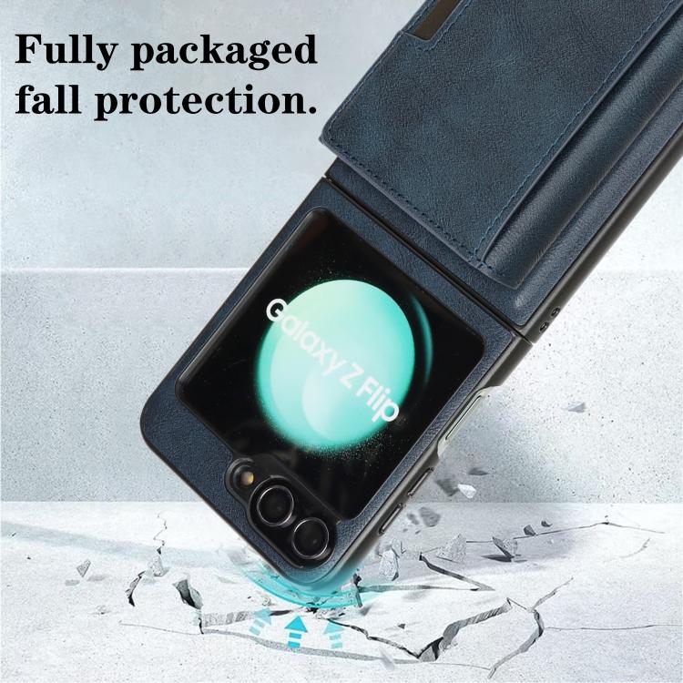 For Samsung Galaxy Z Flip6 / Flip7 FE Kalebol Strong Magnetic MagSafe Tri-Fold Wallet Leather Phone Case