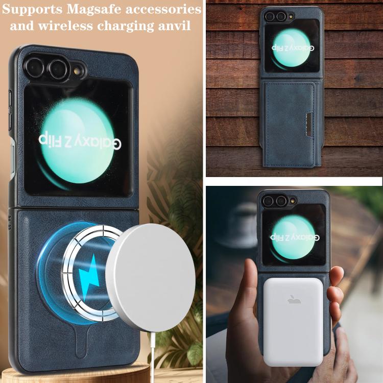 For Samsung Galaxy Z Flip6 / Flip7 FE Kalebol Strong Magnetic MagSafe Tri-Fold Wallet Leather Phone Case
