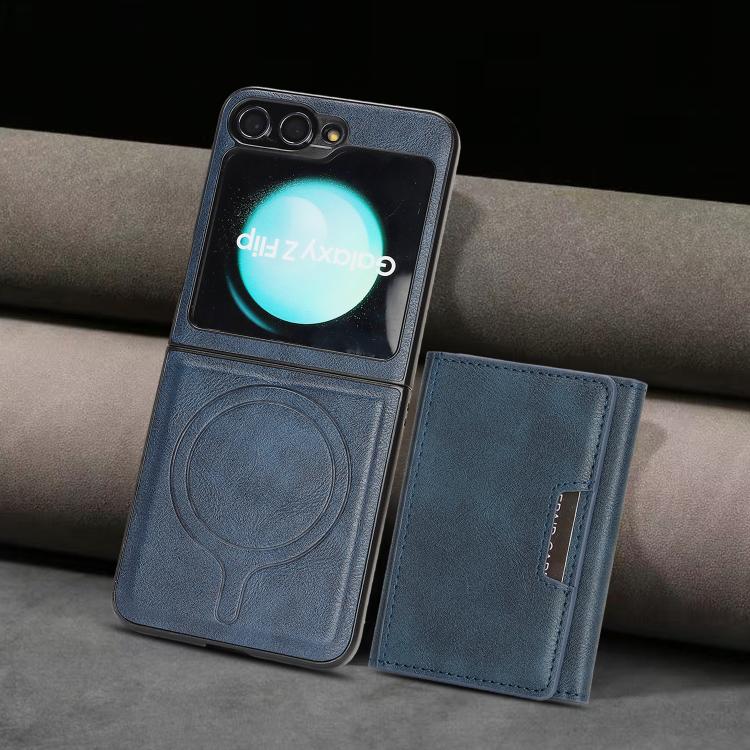 For Samsung Galaxy Z Flip6 / Flip7 FE Kalebol Strong Magnetic MagSafe Tri-Fold Wallet Leather Phone Case