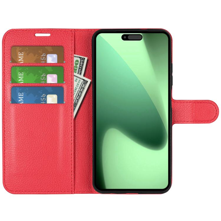 For iPhone 17 Pro Litchi Texture Horizontal Flip Leather Phone Case with Holder