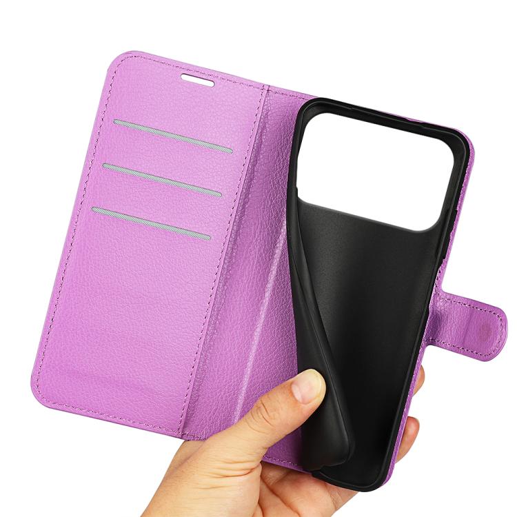 For iPhone 17 Pro Litchi Texture Horizontal Flip Leather Phone Case with Holder