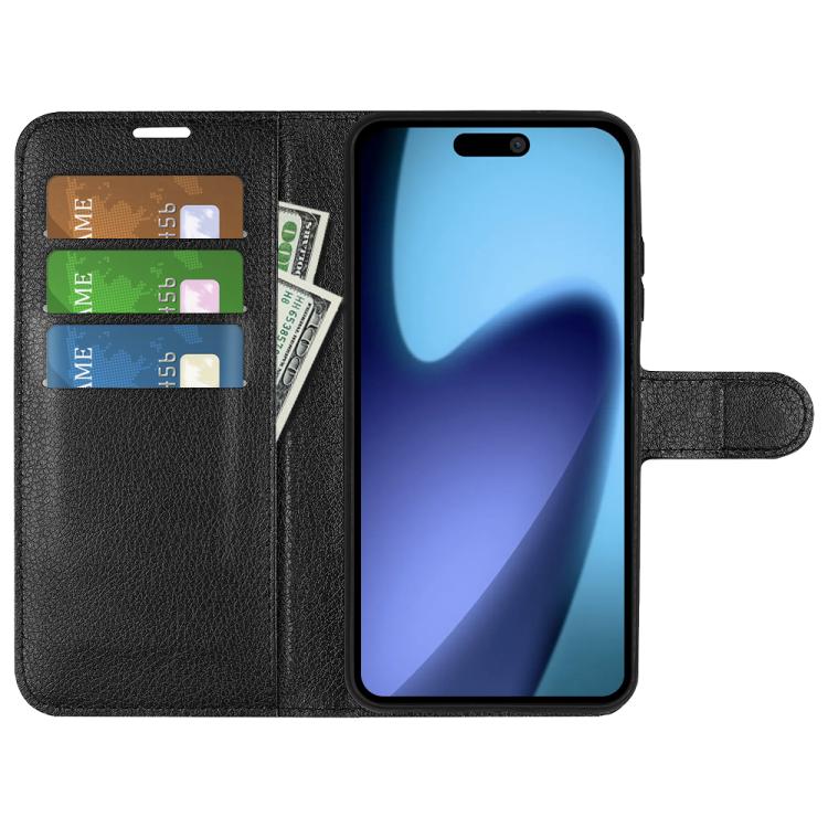 For iPhone Air Litchi Texture Horizontal Flip Leather Phone Case with Holder