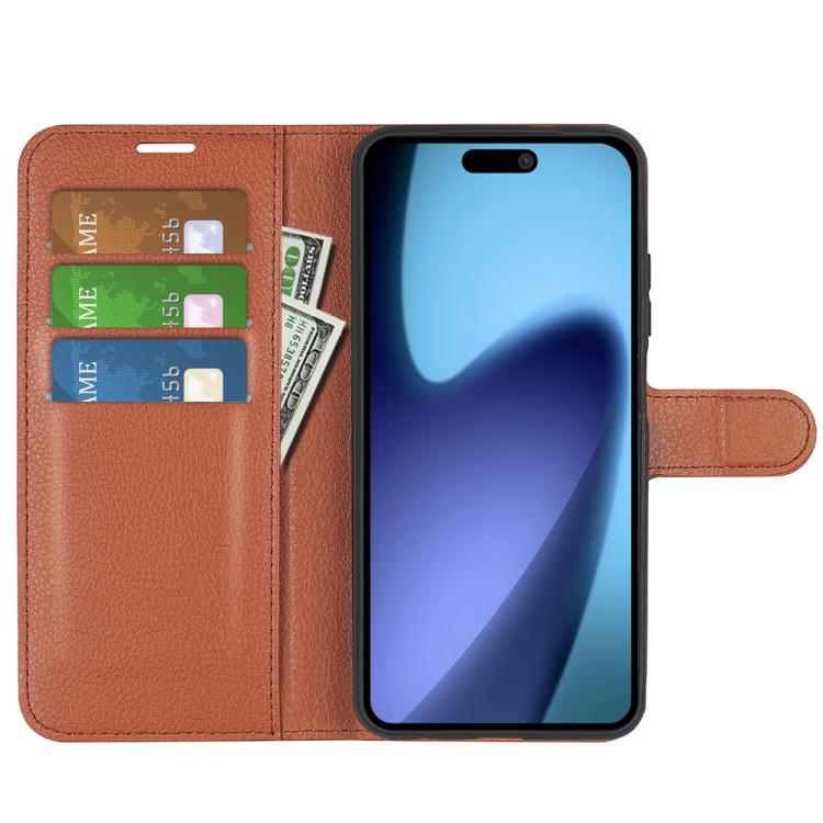 For iPhone Air Litchi Texture Horizontal Flip Leather Phone Case with Holder