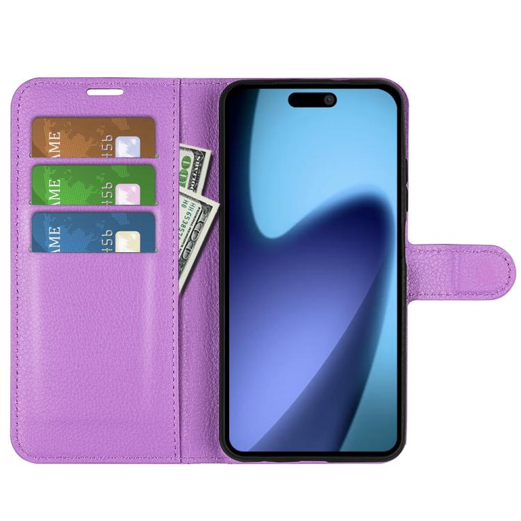 For iPhone Air Litchi Texture Horizontal Flip Leather Phone Case with Holder