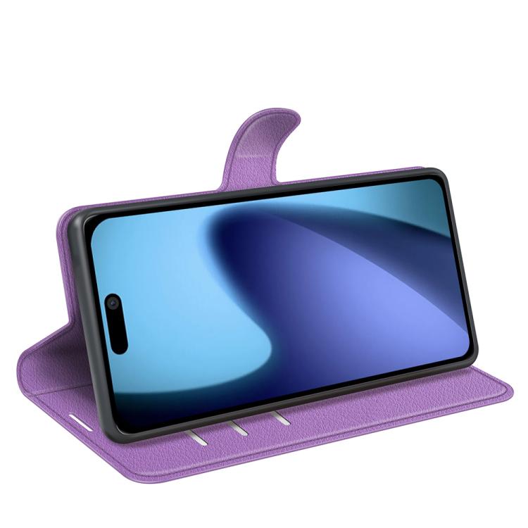 For iPhone Air Litchi Texture Horizontal Flip Leather Phone Case with Holder