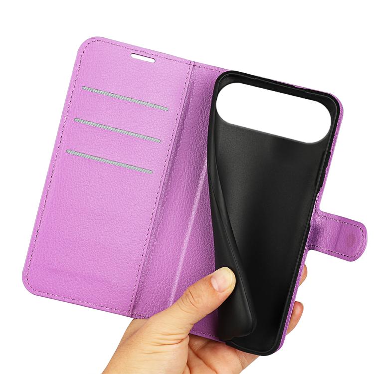 For iPhone Air Litchi Texture Horizontal Flip Leather Phone Case with Holder