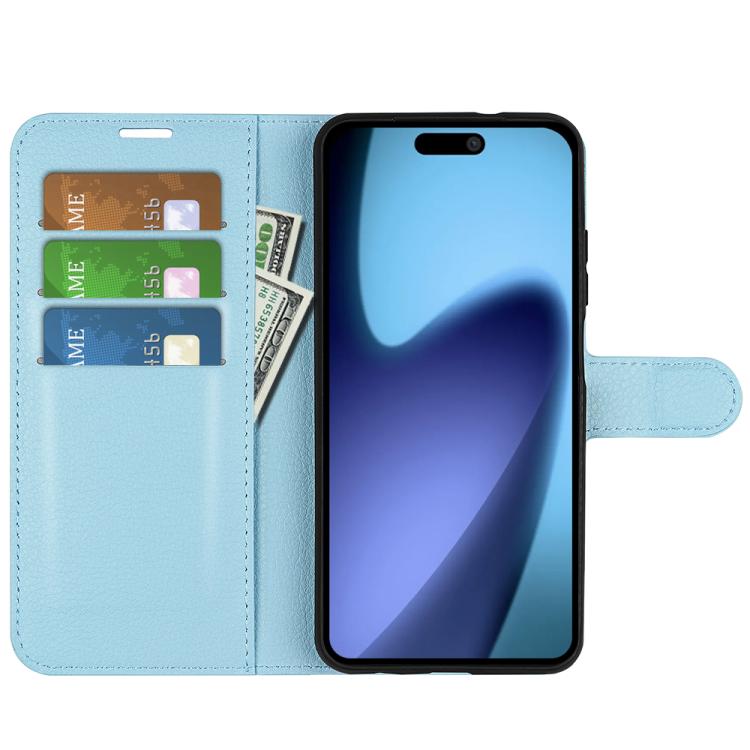 For iPhone Air Litchi Texture Horizontal Flip Leather Phone Case with Holder