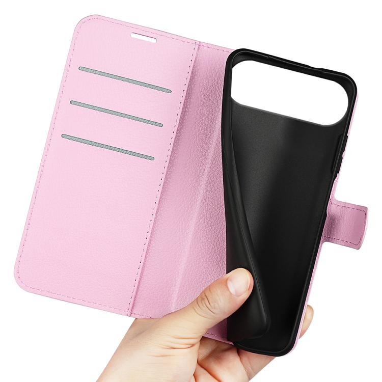 For iPhone Air Litchi Texture Horizontal Flip Leather Phone Case with Holder