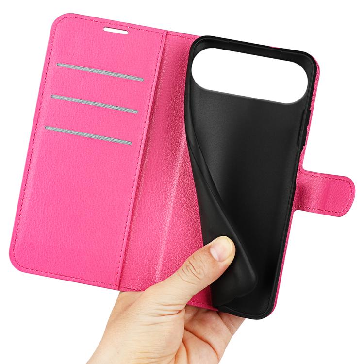 For iPhone Air Litchi Texture Horizontal Flip Leather Phone Case with Holder