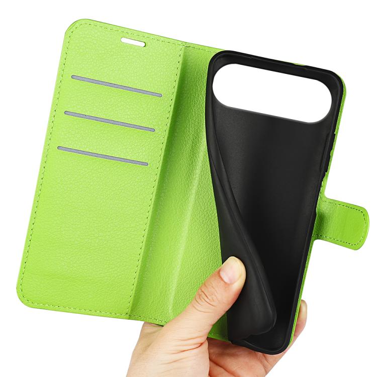 For iPhone Air Litchi Texture Horizontal Flip Leather Phone Case with Holder