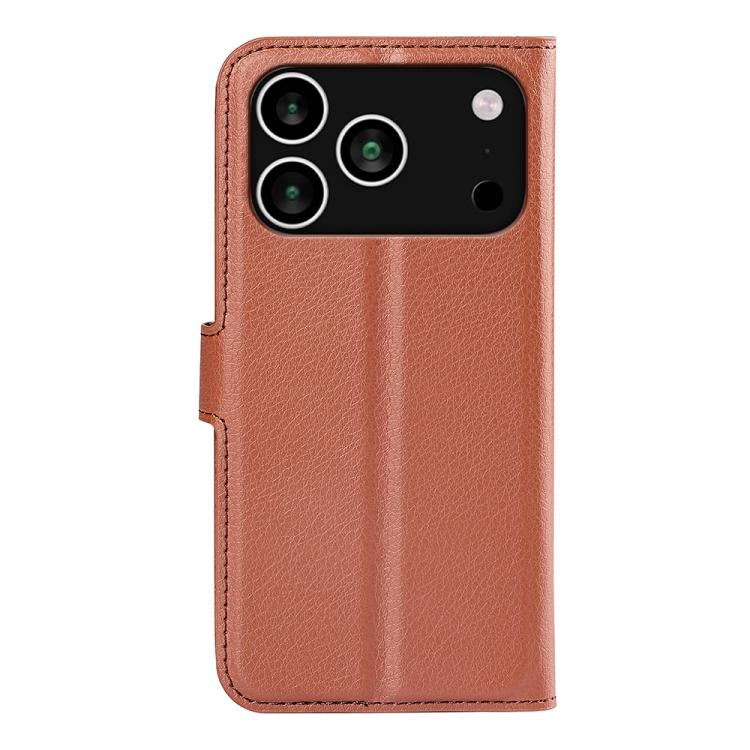 For iPhone 17 Pro Max Litchi Texture Horizontal Flip Leather Phone Case with Holder