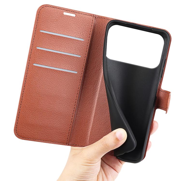 For iPhone 17 Pro Max Litchi Texture Horizontal Flip Leather Phone Case with Holder