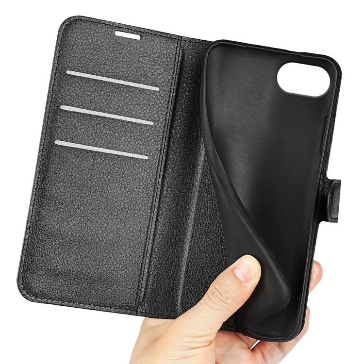 For iPhone 17e / 16e Litchi Texture Horizontal Flip Leather Phone Case with Holder