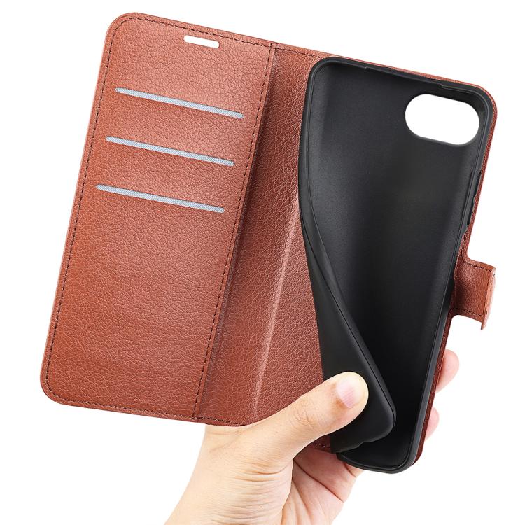 For iPhone 17e / 16e Litchi Texture Horizontal Flip Leather Phone Case with Holder