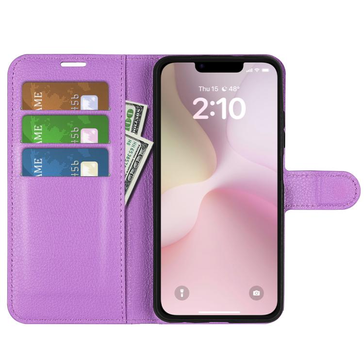 For iPhone 17e / 16e Litchi Texture Horizontal Flip Leather Phone Case with Holder