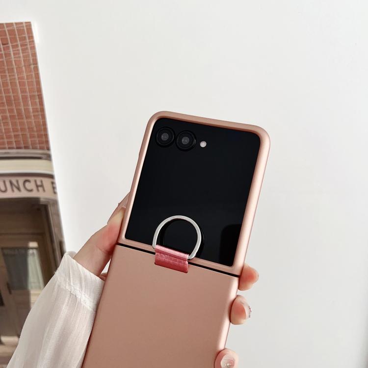 For Motorola Moto 50 Ultra Electricplating Ring Buckle Folding Phone Case
