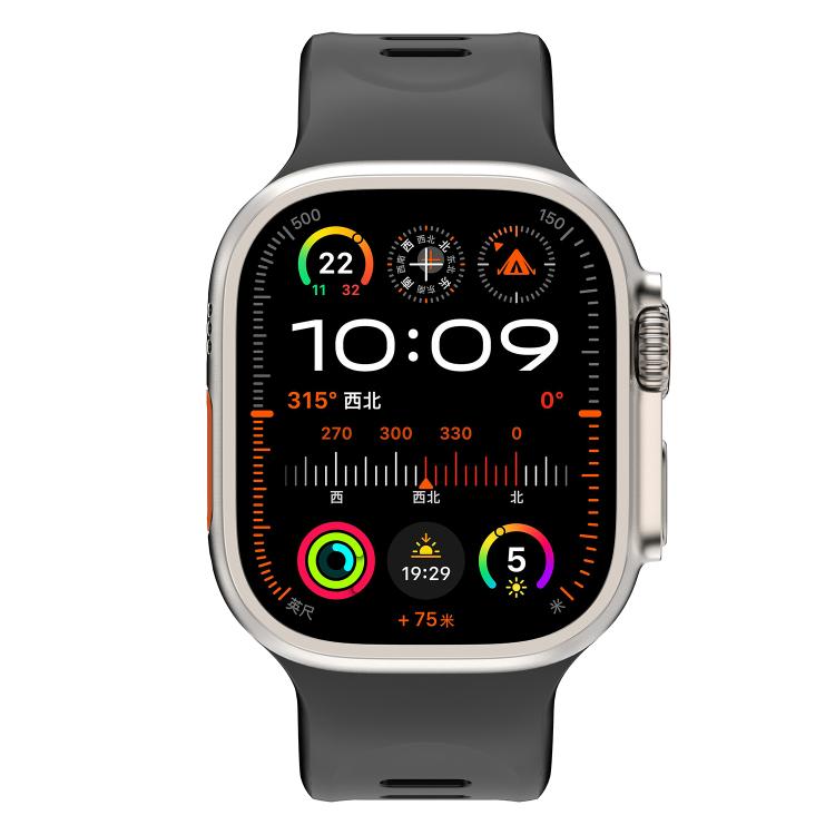 For Apple Watch 46mm / 49mm / 45mm / 44mm Explorer Silicone Watch Band