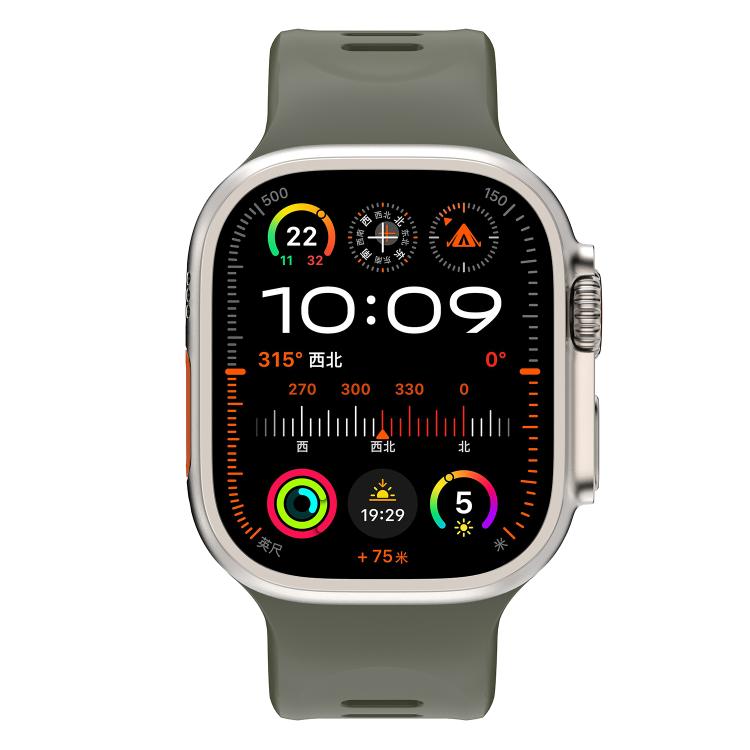 For Apple Watch 46mm / 49mm / 45mm / 44mm Explorer Silicone Watch Band