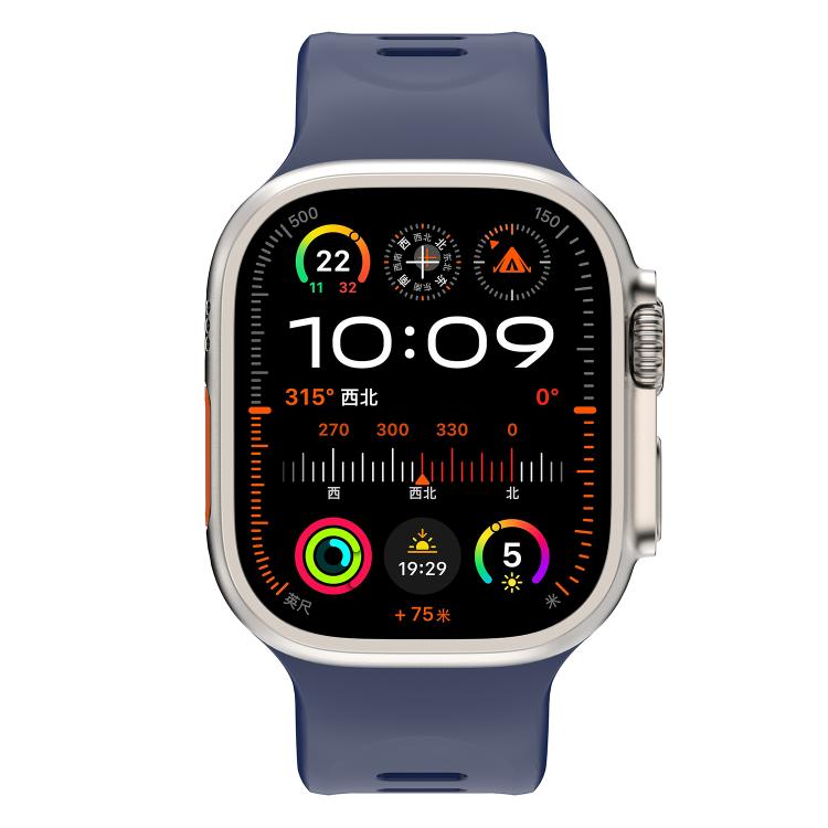 For Apple Watch 46mm / 49mm / 45mm / 44mm Explorer Silicone Watch Band