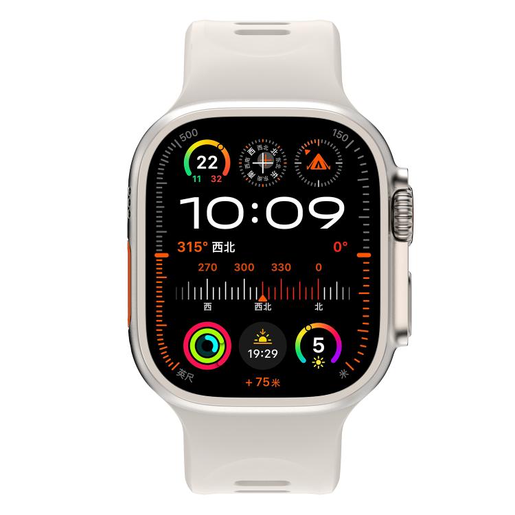 For Apple Watch 46mm / 49mm / 45mm / 44mm Explorer Silicone Watch Band