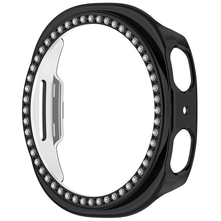 For Samsung Galaxy Watch 8 40mm Single Row Diamond Half Coverage Hollow PC Watch Case