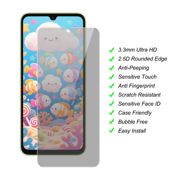 For Samsung Galaxy A16 5G JUNSUNMAY 25pcs Privacy Screen Protector Tempered Glass Film