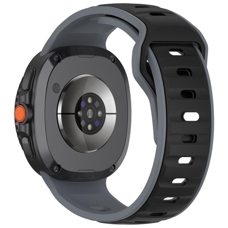 For Samsung Galaxy Watch8 / Watch8 Classic Reverse Buckle Two Color Silicone Watch Band