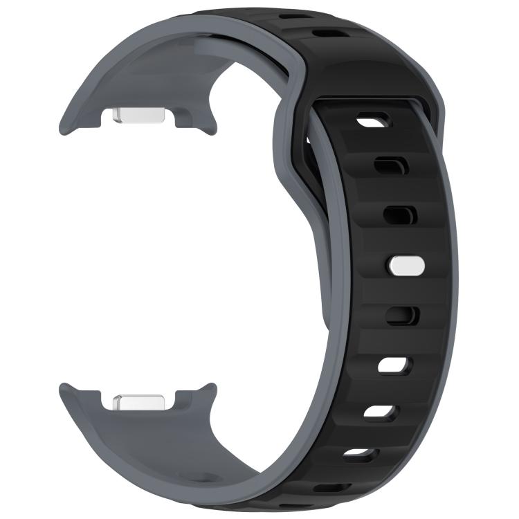 For Samsung Galaxy Watch8 / Watch8 Classic Reverse Buckle Two Color Silicone Watch Band