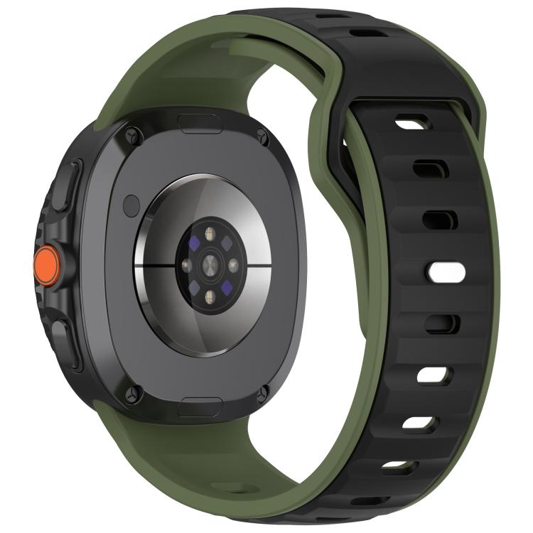For Samsung Galaxy Watch8 / Watch8 Classic Reverse Buckle Two Color Silicone Watch Band