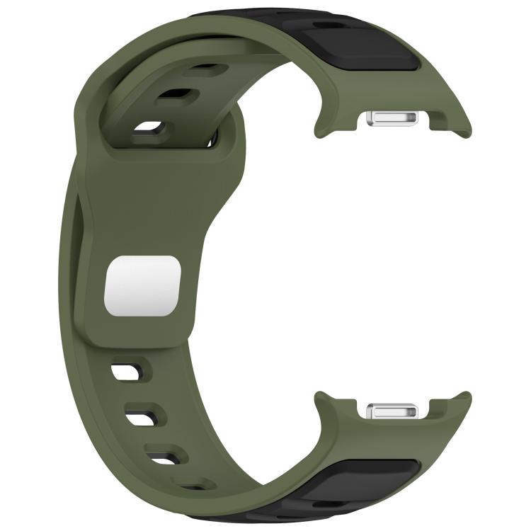 For Samsung Galaxy Watch8 / Watch8 Classic Reverse Buckle Two Color Silicone Watch Band