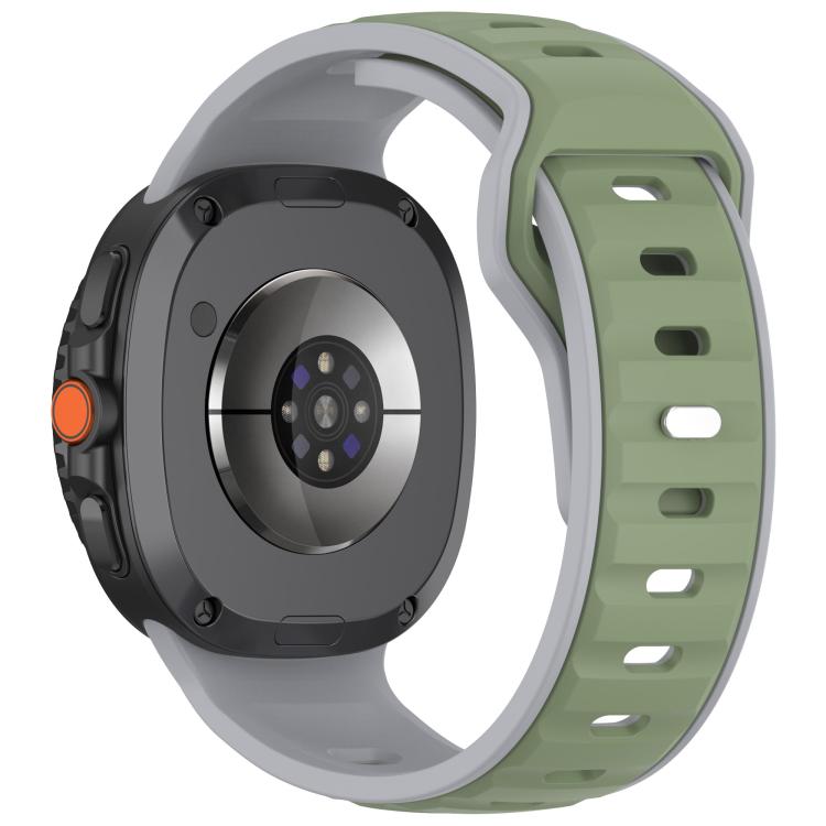 For Samsung Galaxy Watch8 / Watch8 Classic Reverse Buckle Two Color Silicone Watch Band
