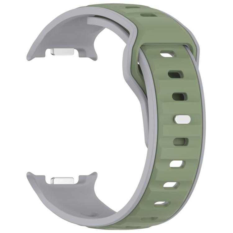 For Samsung Galaxy Watch8 / Watch8 Classic Reverse Buckle Two Color Silicone Watch Band