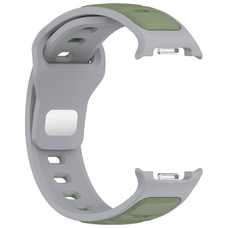 For Samsung Galaxy Watch8 / Watch8 Classic Reverse Buckle Two Color Silicone Watch Band
