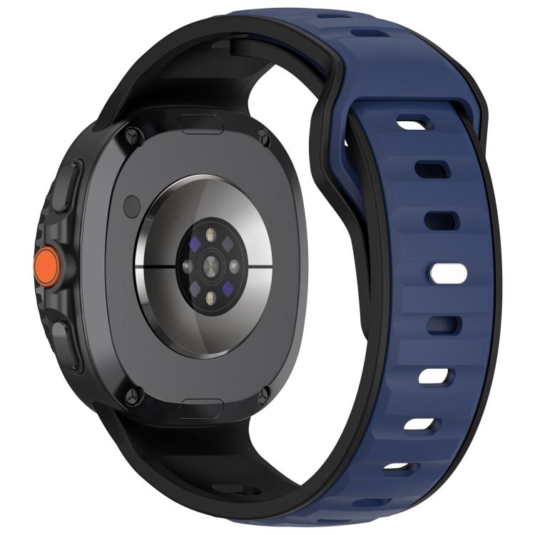 For Samsung Galaxy Watch8 / Watch8 Classic Reverse Buckle Two Color Silicone Watch Band