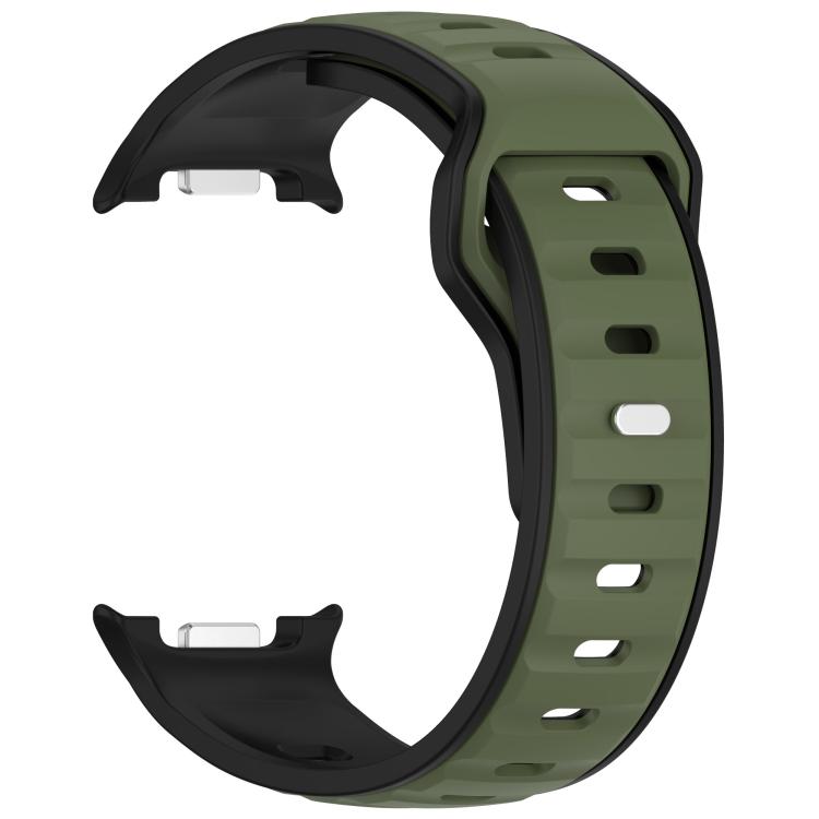 For Samsung Galaxy Watch8 / Watch8 Classic Reverse Buckle Two Color Silicone Watch Band