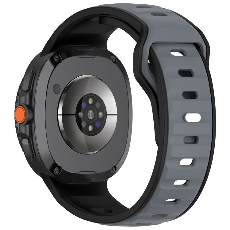 For Samsung Galaxy Watch8 / Watch8 Classic Reverse Buckle Two Color Silicone Watch Band