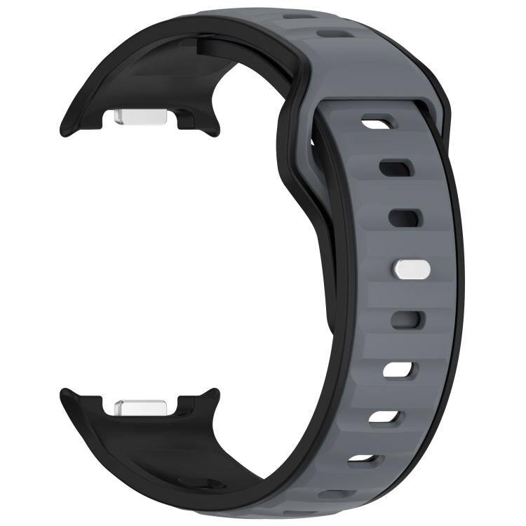 For Samsung Galaxy Watch8 / Watch8 Classic Reverse Buckle Two Color Silicone Watch Band