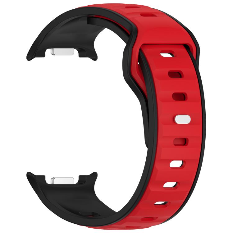 For Samsung Galaxy Watch8 / Watch8 Classic Reverse Buckle Two Color Silicone Watch Band