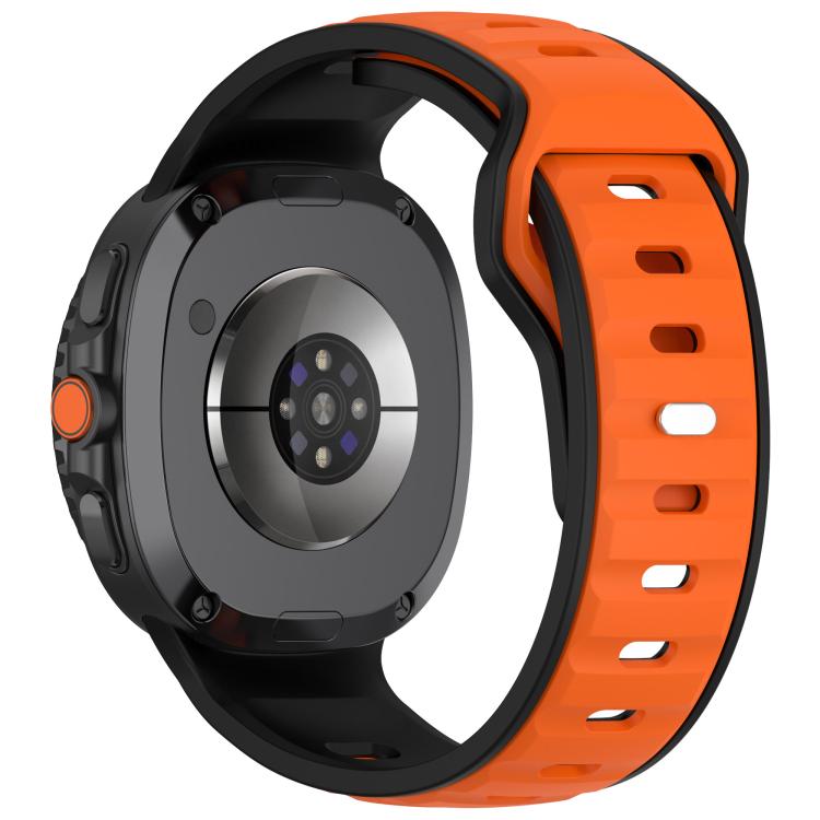 For Samsung Galaxy Watch8 / Watch8 Classic Reverse Buckle Two Color Silicone Watch Band