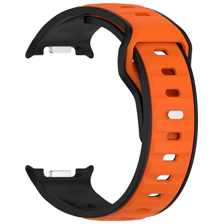 For Samsung Galaxy Watch8 / Watch8 Classic Reverse Buckle Two Color Silicone Watch Band