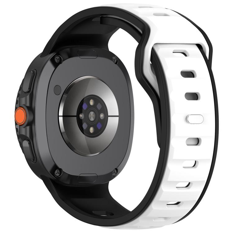 For Samsung Galaxy Watch8 / Watch8 Classic Reverse Buckle Two Color Silicone Watch Band