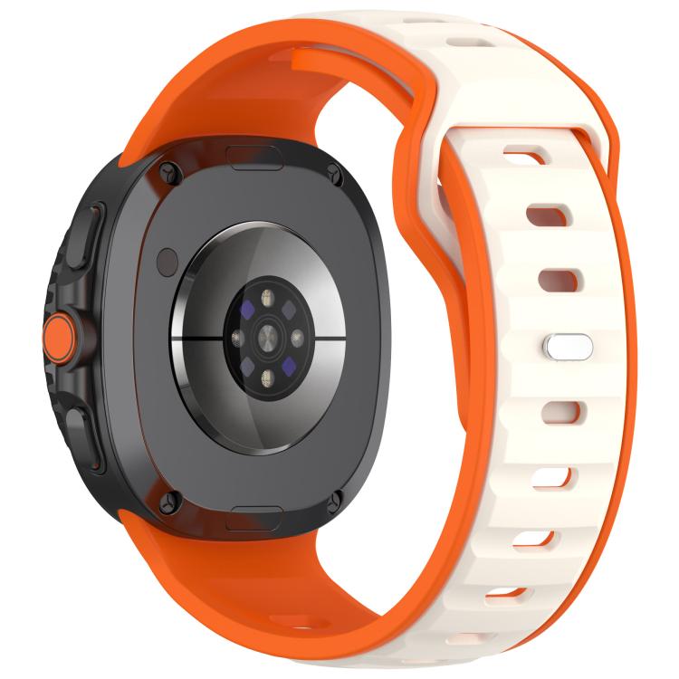 For Samsung Galaxy Watch8 / Watch8 Classic Reverse Buckle Two Color Silicone Watch Band