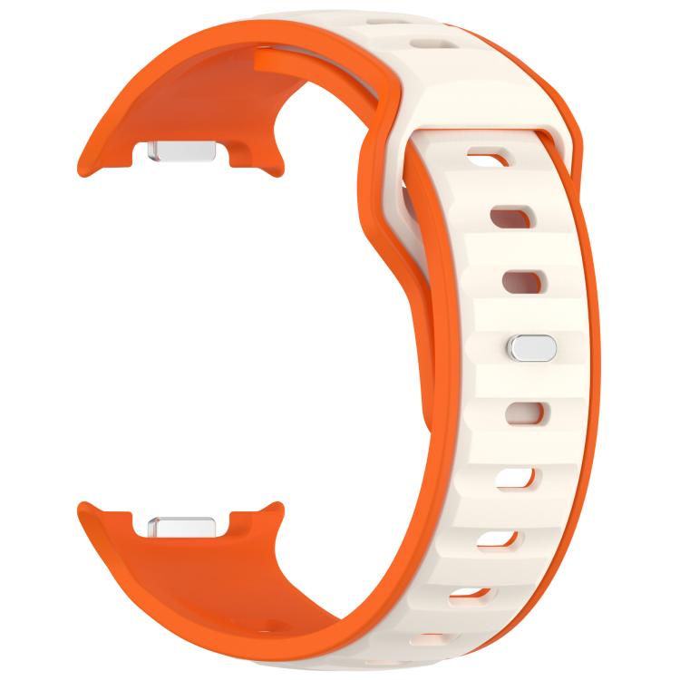 For Samsung Galaxy Watch8 / Watch8 Classic Reverse Buckle Two Color Silicone Watch Band