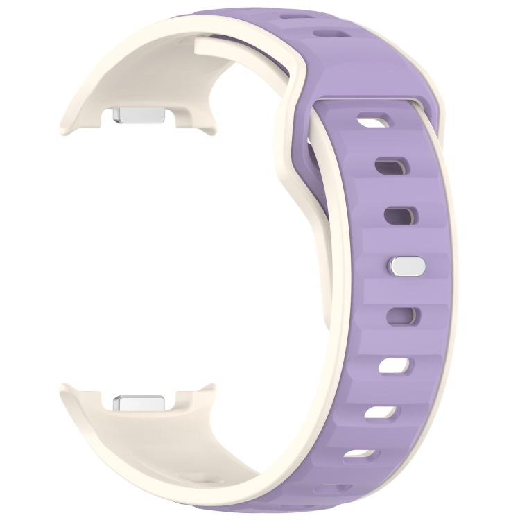 For Samsung Galaxy Watch8 / Watch8 Classic Reverse Buckle Two Color Silicone Watch Band