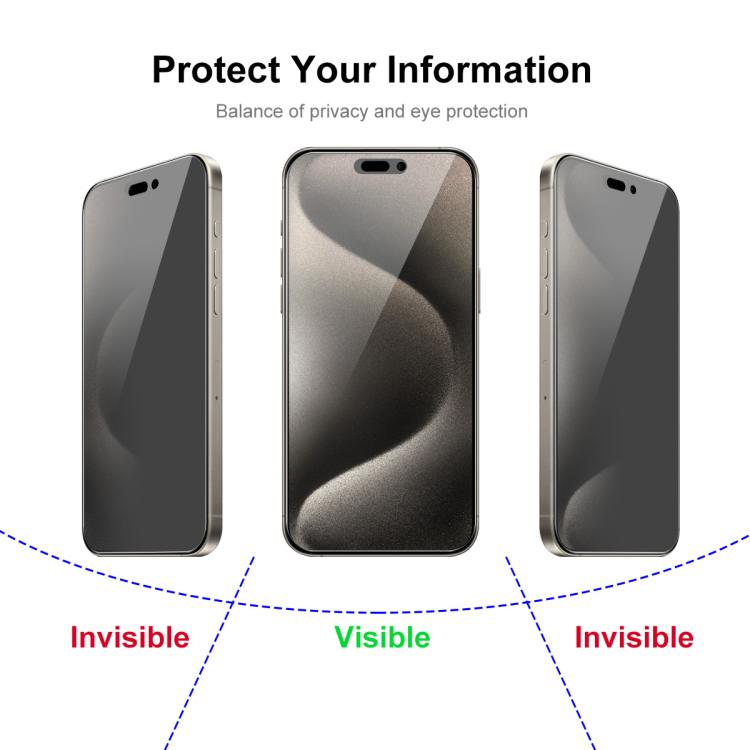 For iPhone 16 JUNSUNMAY 25pcs Privacy Screen Protector Tempered Glass Film