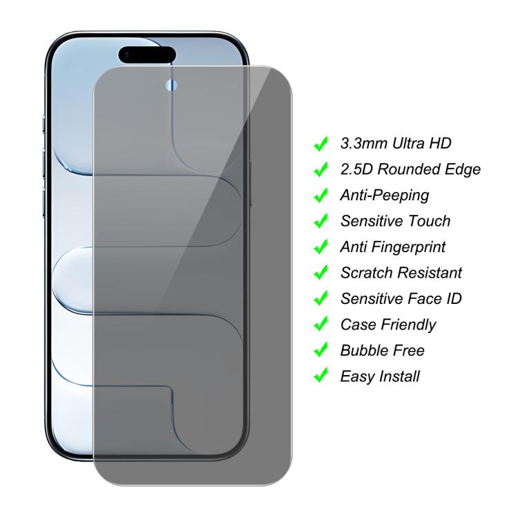 For iPhone Air JUNSUNMAY 25pcs Privacy Screen Protector Tempered Glass Film