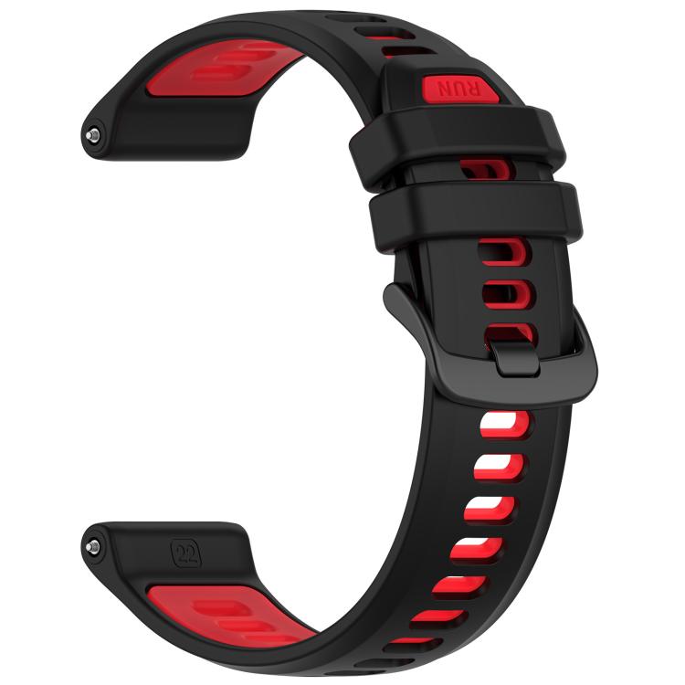 For Garmin Forerunner 970 Sports Steel Buckle Two Color Silicone Watch Band