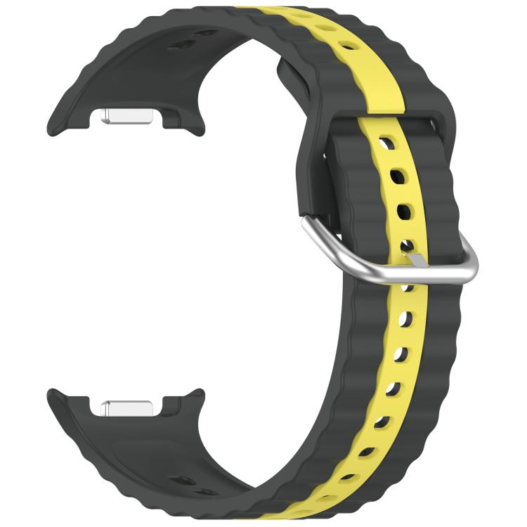 For Samsung Galaxy Watch8 / Watch8 Classic Vertical Two Color Silicone Watch Band