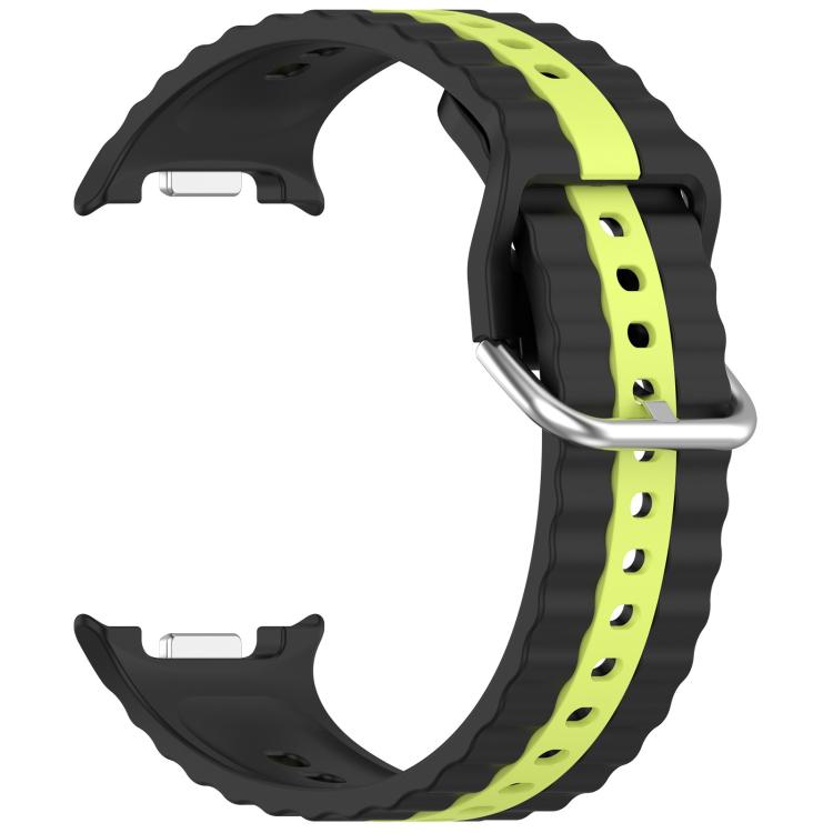 For Samsung Galaxy Watch8 / Watch8 Classic Vertical Two Color Silicone Watch Band